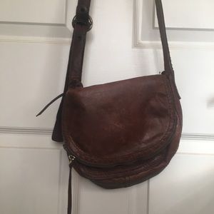Lucky brand leather cross body purse